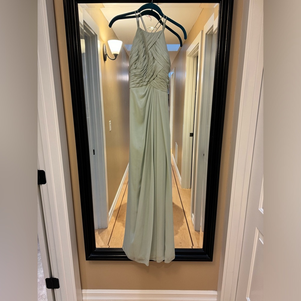 Beautiful Sage Green Azazie Bridesmaid Dress